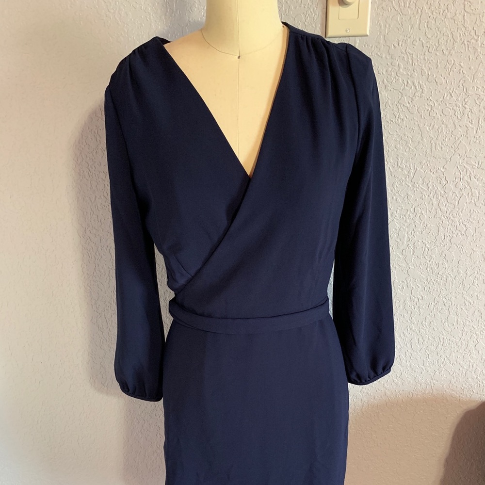 Tall wrap dress in 365 crepe